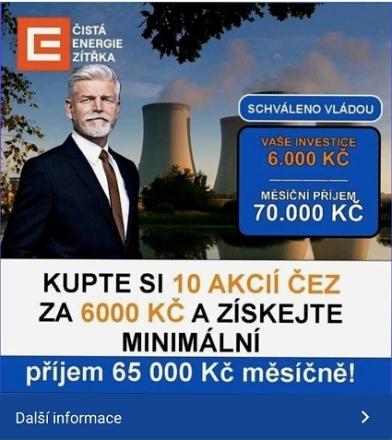 Na sociálních sítích stále lákají na investování se společností ČEZ - obrázek 1350