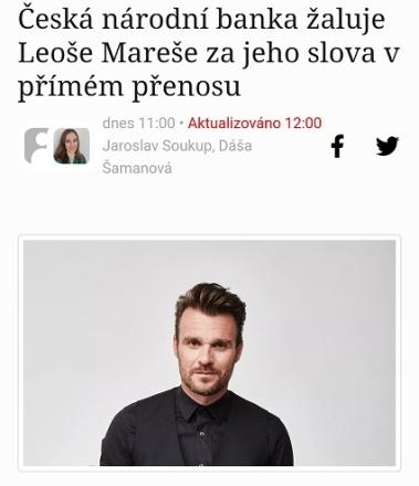 Jméno Leoše Mareše zneužili internetoví podvodníci. - obrázek 1341